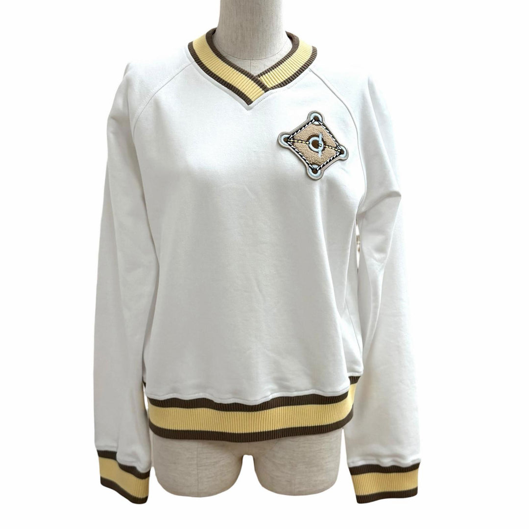 Pristine HERMES sweat Artistic Figurines white cotton Women 38 3H4606DD