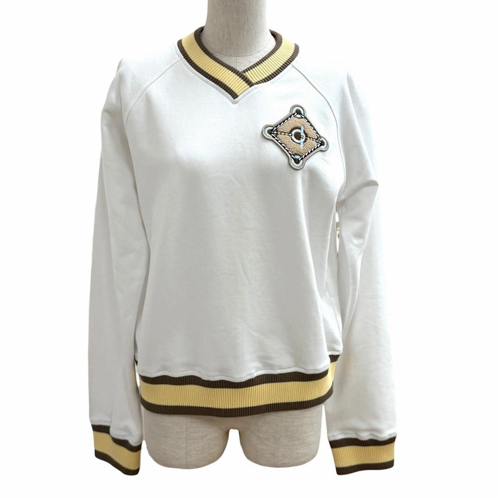 Pristine HERMES sweat Artistic Figurines white cotton Women 38 3H4606DD