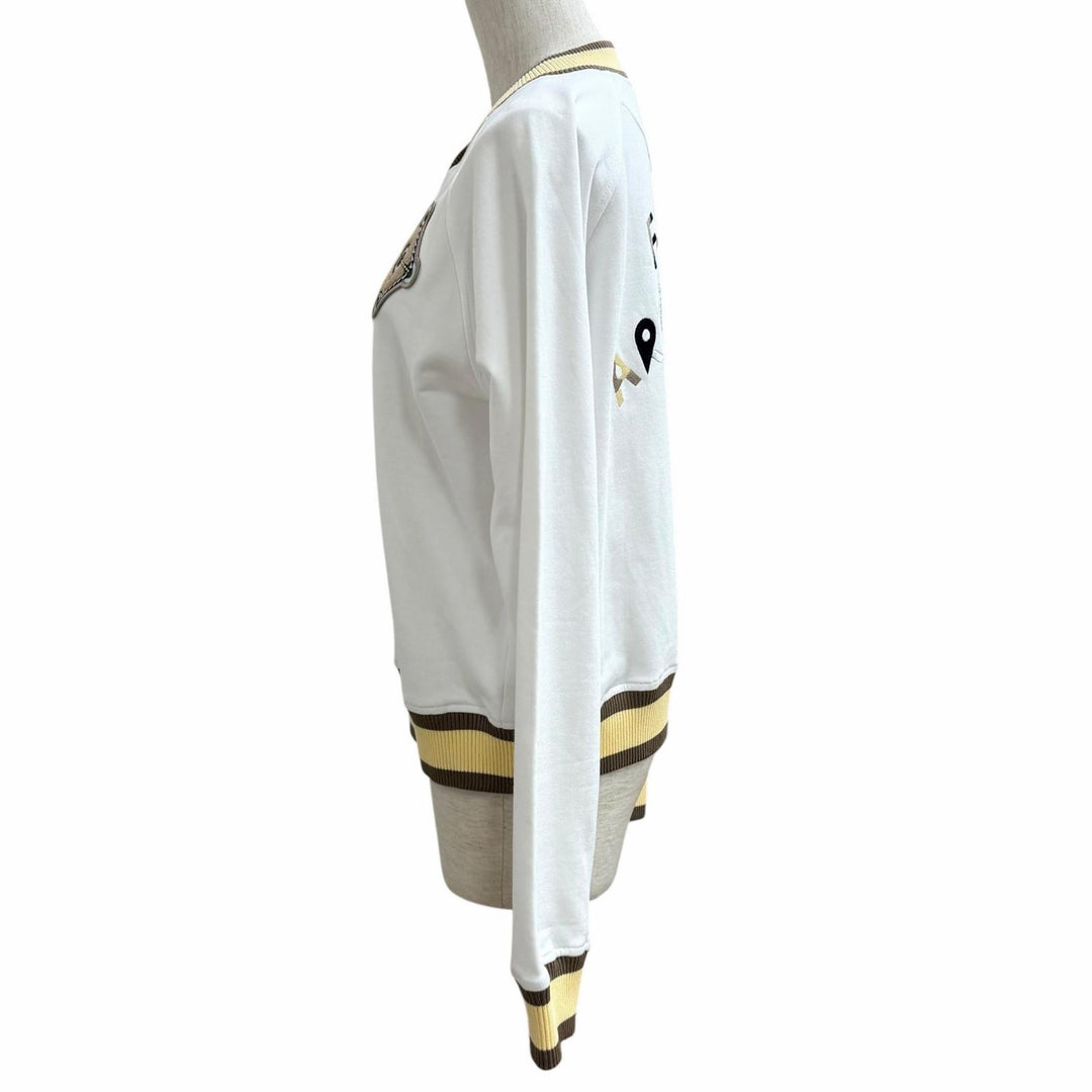 Pristine HERMES sweat Artistic Figurines white cotton Women 38 3H4606DD