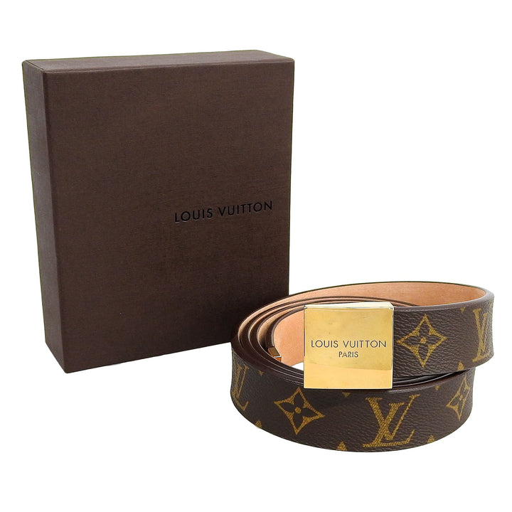 Excellent LOUIS VUITTON belt sun tulle monogram Monogram canvas mens