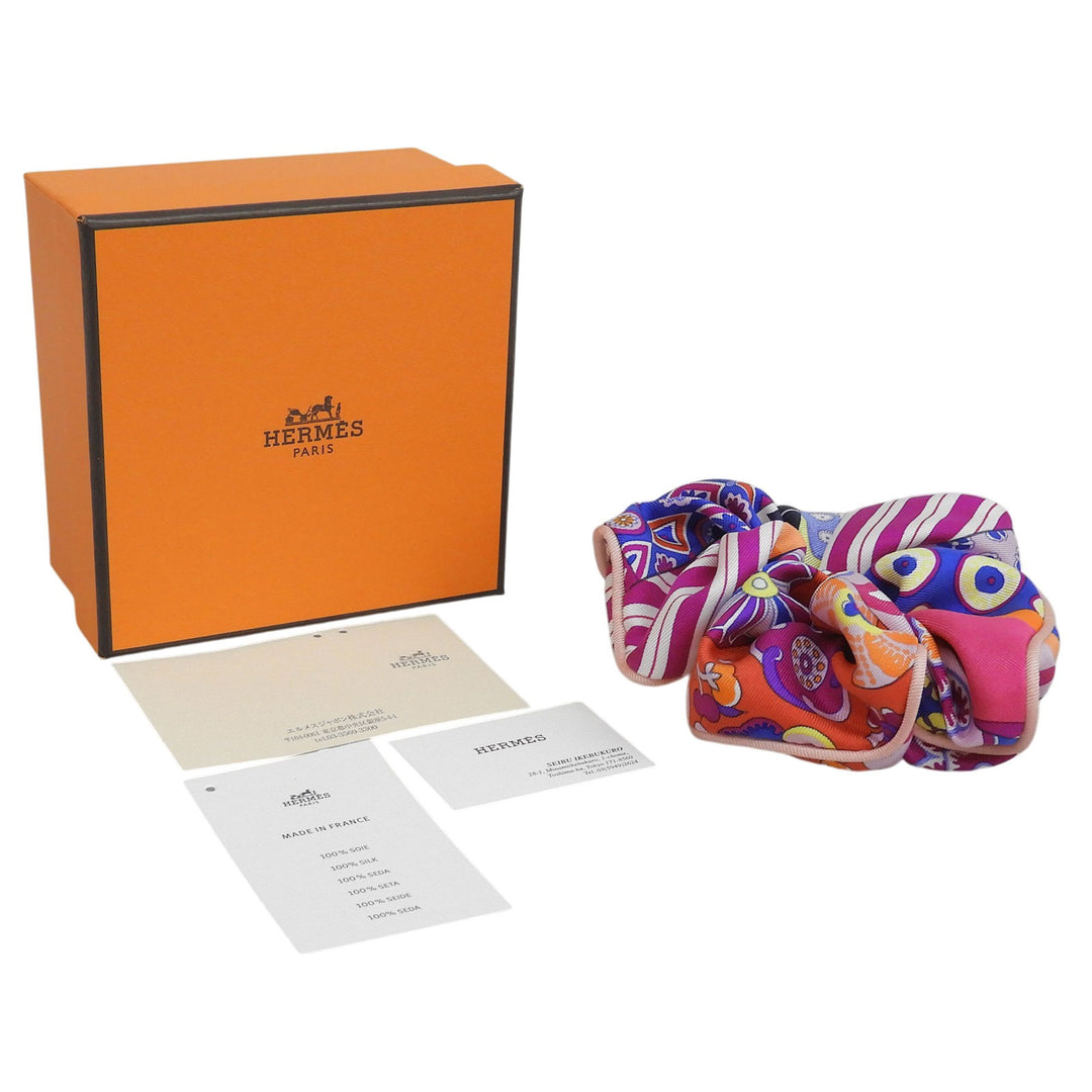 Excellent HERMES Shush Shushu Claudia Overall handle Multi silk Women