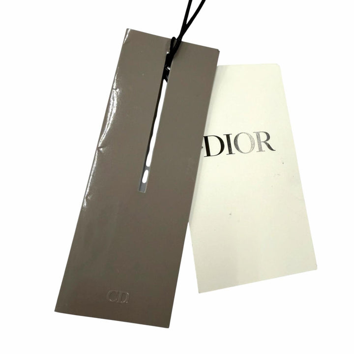 Excellent DIOR Scarf Oblique fringed large stole black silk mens 93E0013A0168