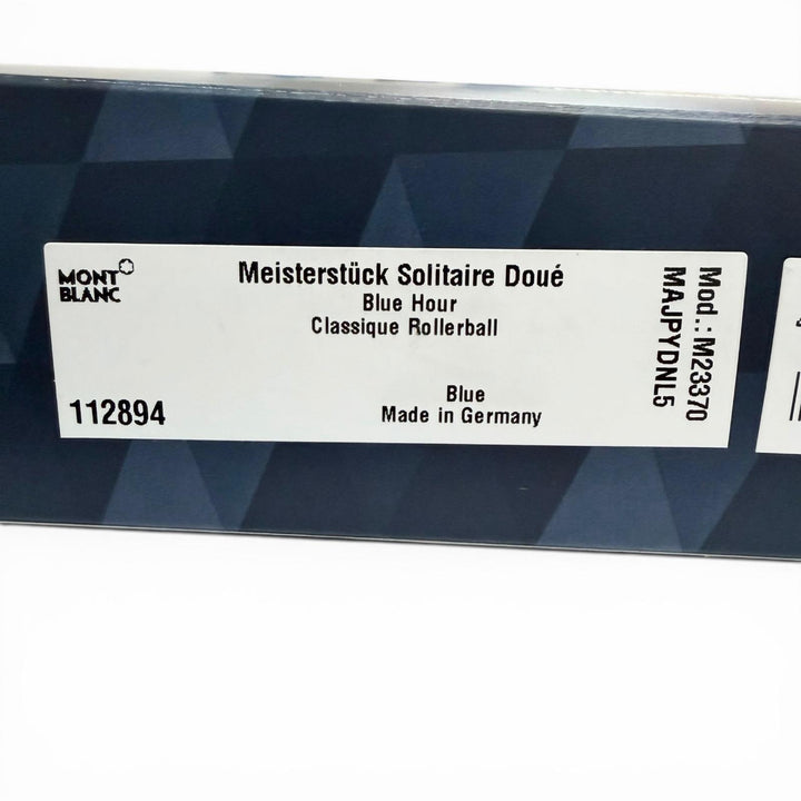 Excellent MONTBLANC Ballpoint pen Meisterstück Solitaire Doué Blue Hour Classic