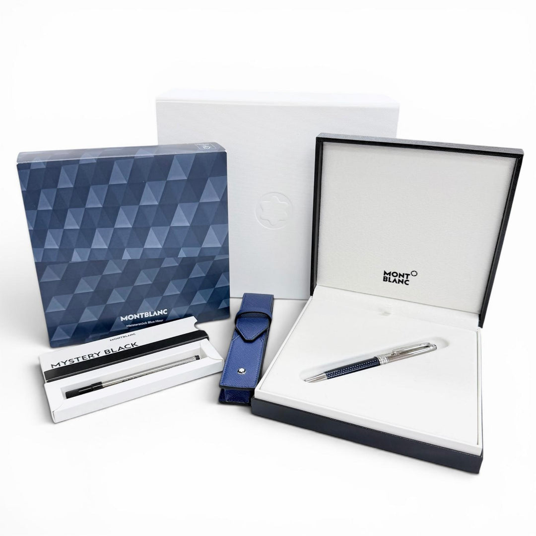 Excellent MONTBLANC Ballpoint pen Meisterstück Solitaire Doué Blue Hour Classic