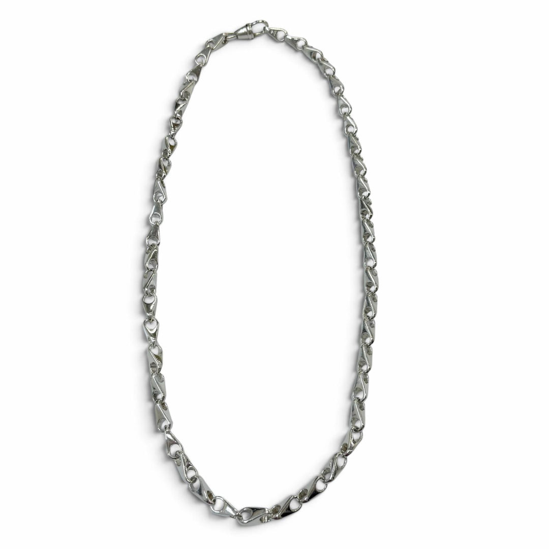 Very Good GUCCI Necklace Teardrop Link Chain long Silver 925 mens