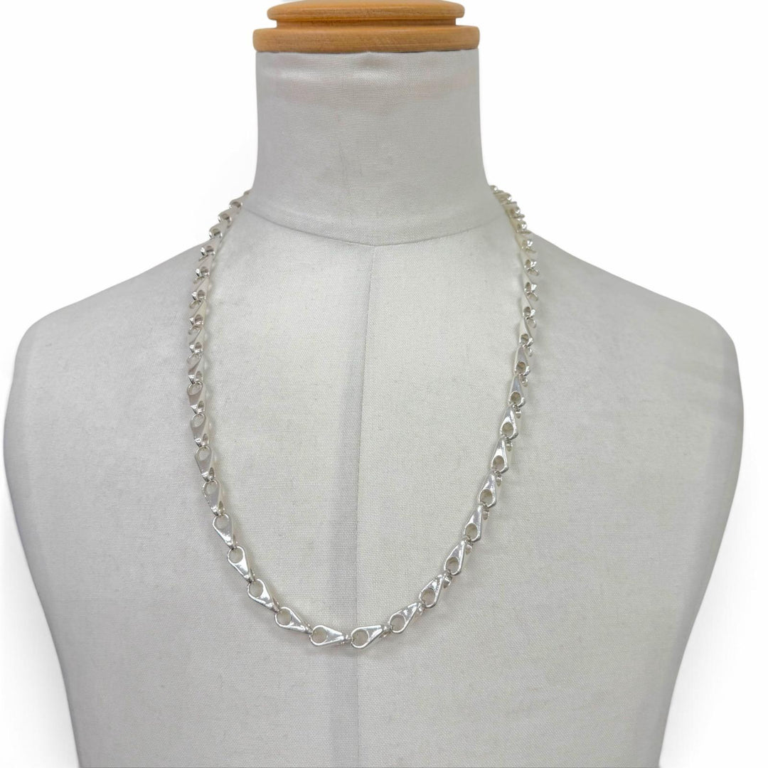 Very Good GUCCI Necklace Teardrop Link Chain long Silver 925 mens