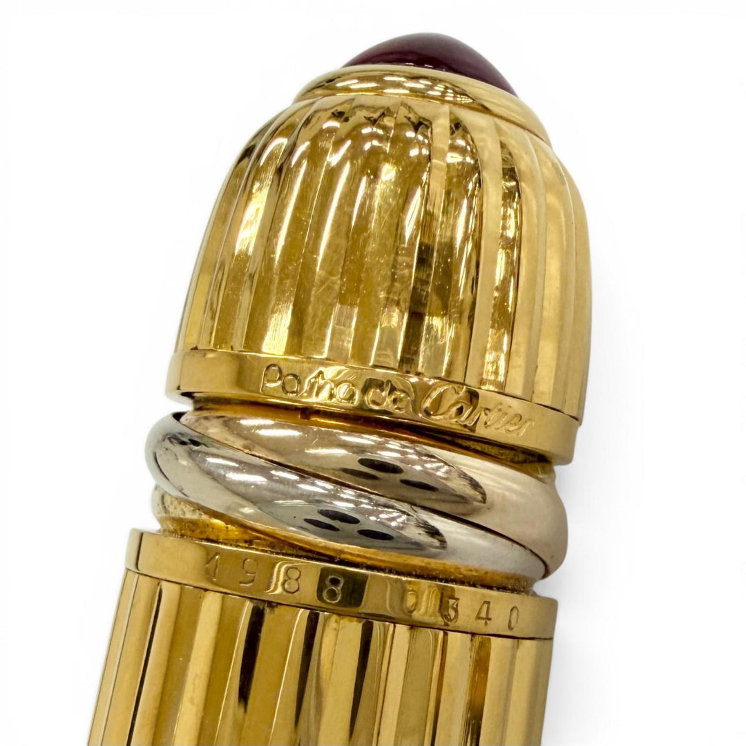 Very Good Cartier fountain pen Pasha de Cartier Trinity Red Gemstone 18K