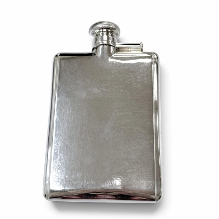 Very Good TIFFANY&Co. Square hip flask whiskey bottle Silver 925 mens