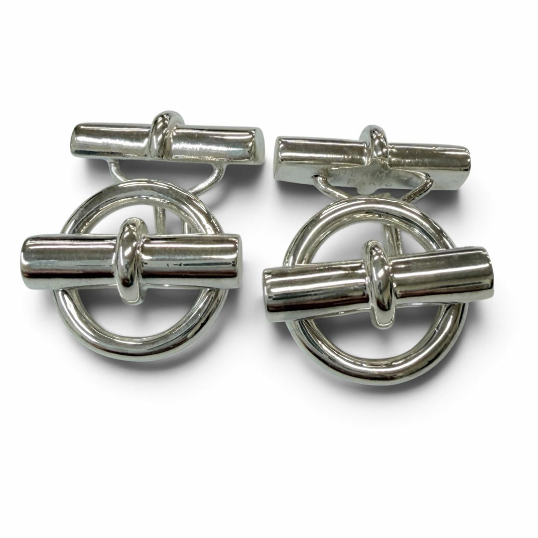 Great HERMES Cufflinks cufflinks ChÃ©ne Dunkel Silver AG925 mens