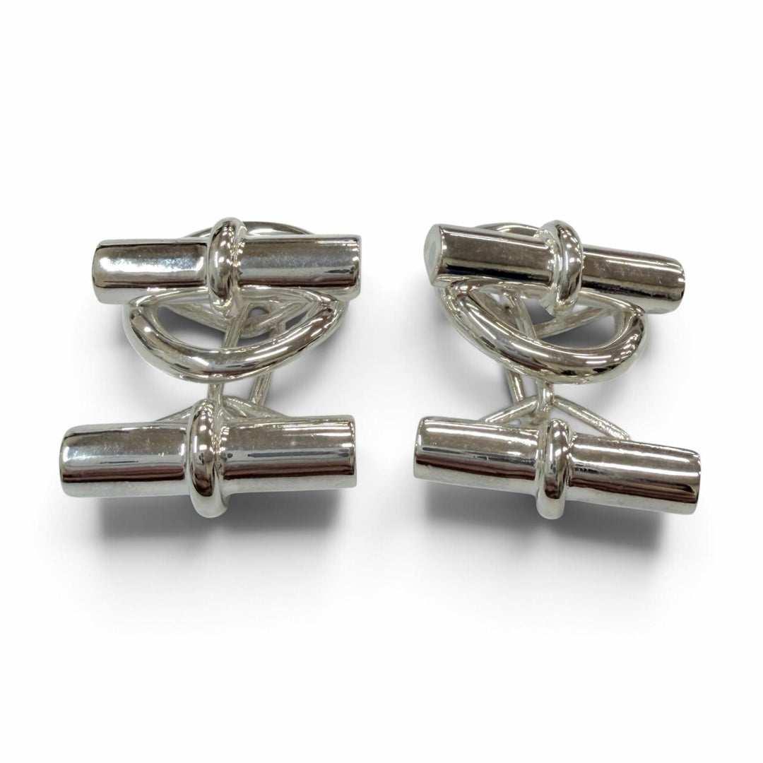 Great HERMES Cufflinks cufflinks ChÃ©ne Dunkel Silver AG925 mens