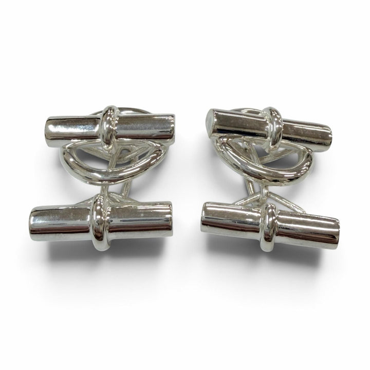 Great HERMES Cufflinks cufflinks ChÃ©ne Dunkel Silver AG925 mens