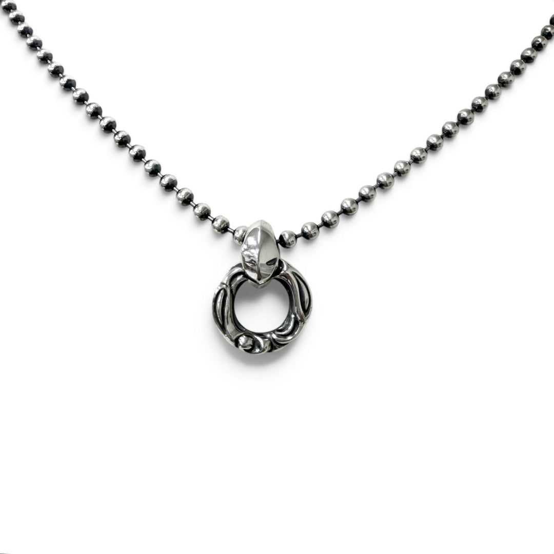 Excellent LONE ONES Necklace Linked Crane Ring Pendant MF Hook S Ball Chain