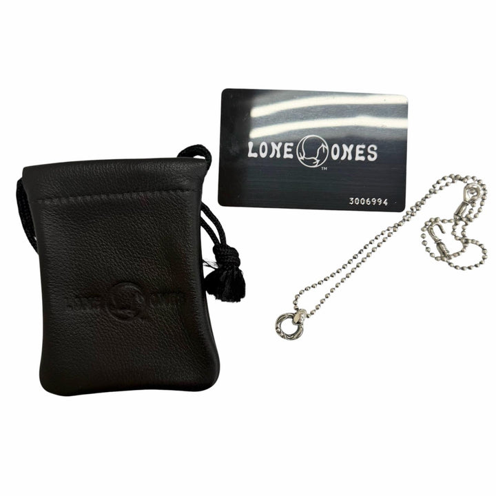 Excellent LONE ONES Necklace Linked Crane Ring Pendant MF Hook S Ball Chain