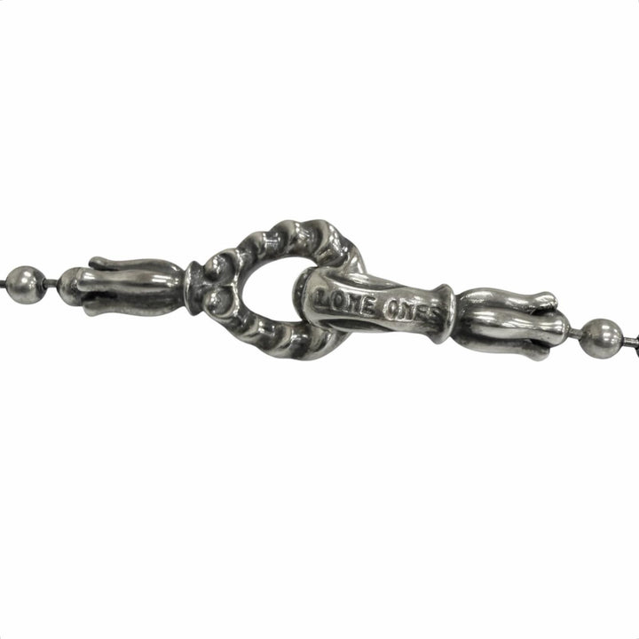 Excellent LONE ONES Necklace Linked Crane Ring Pendant MF Hook S Ball Chain