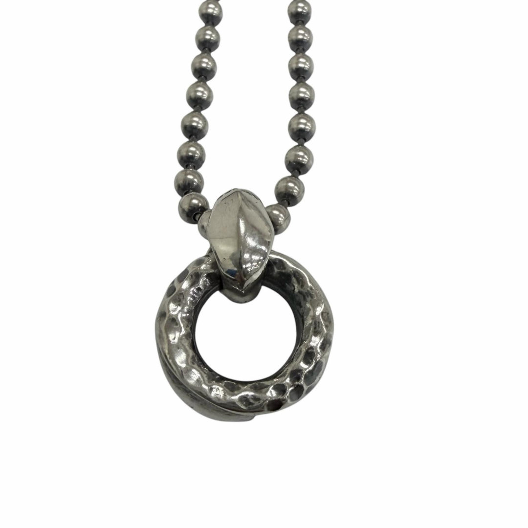 Excellent LONE ONES Necklace Linked Crane Ring Pendant MF Hook S Ball Chain