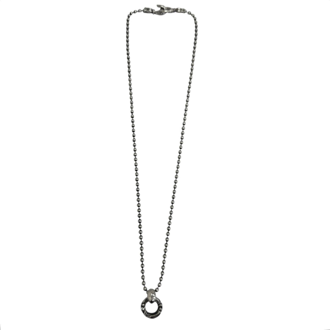 Excellent LONE ONES Necklace Linked Crane Ring Pendant MF Hook S Ball Chain