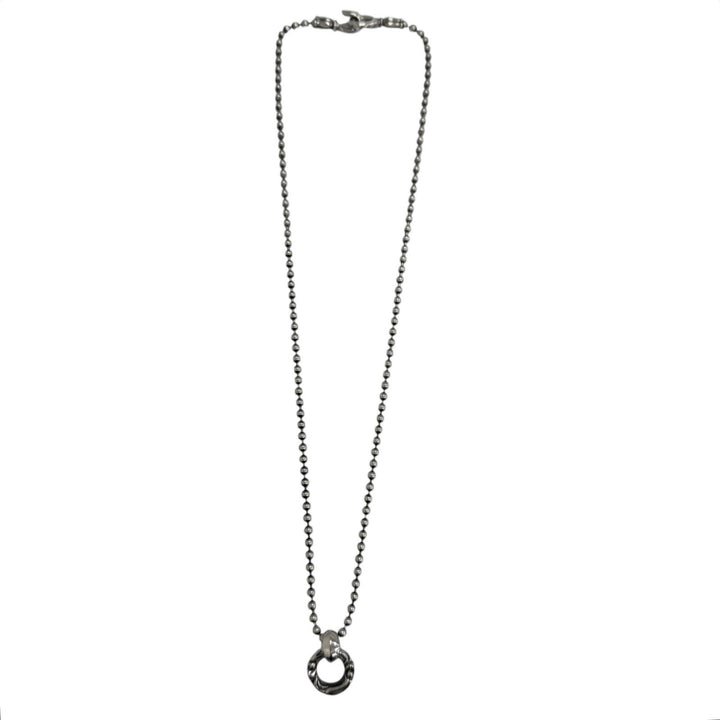 Excellent LONE ONES Necklace Linked Crane Ring Pendant MF Hook S Ball Chain