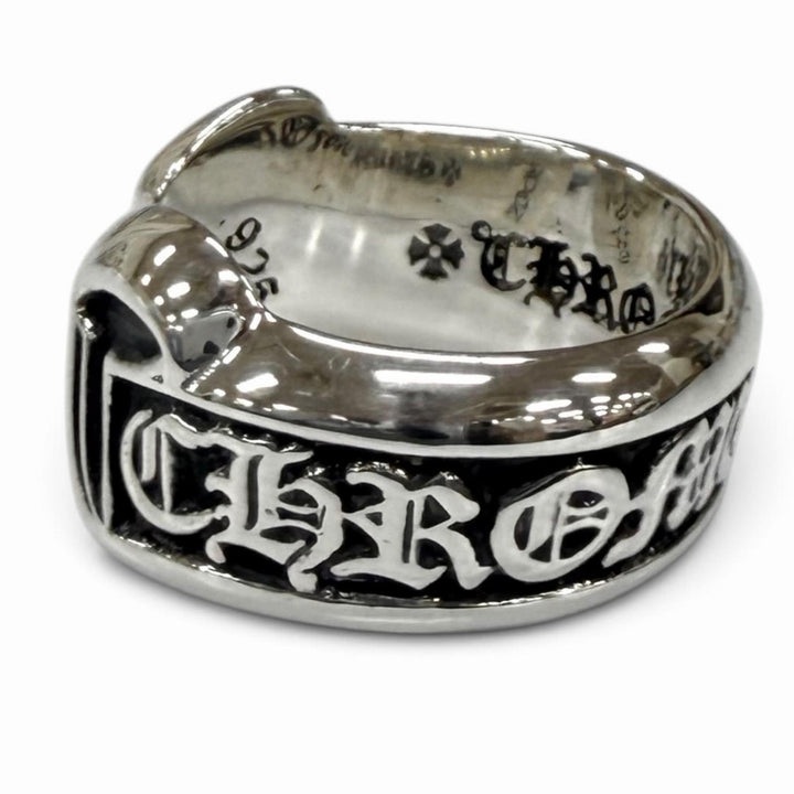 Excellent CHROME HEARTS Ring ring SM SCROLL LABEL 925 (Equivalent to JP No. 7)