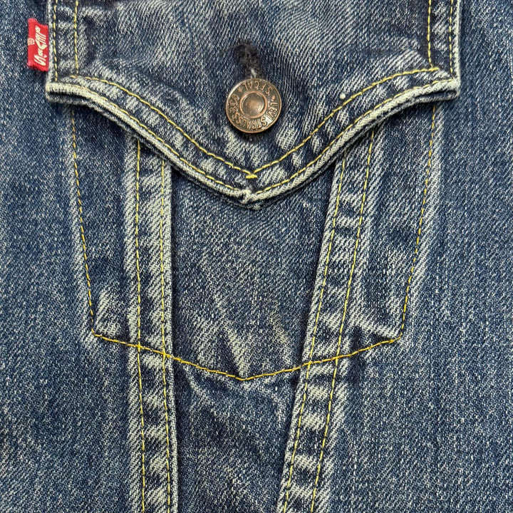 Very Good Levis Denim Jacket blue cotton mens 40 70557-0006