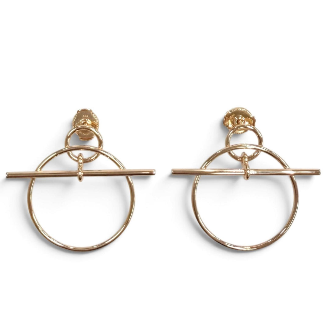 Excellent HERMES Pierce Pierce Echappé PM Pink gold AU750(PG) Women