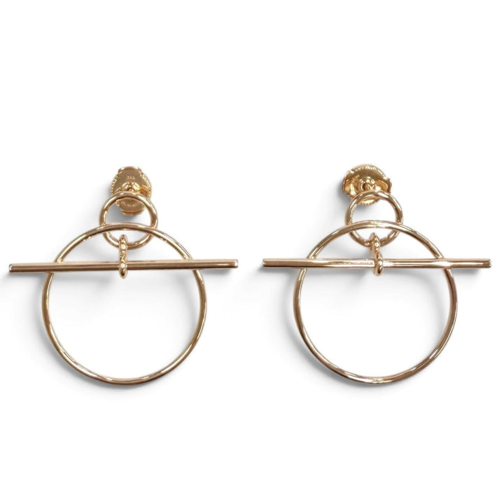 Excellent HERMES Pierce Pierce Echappé PM Pink gold AU750(PG) Women
