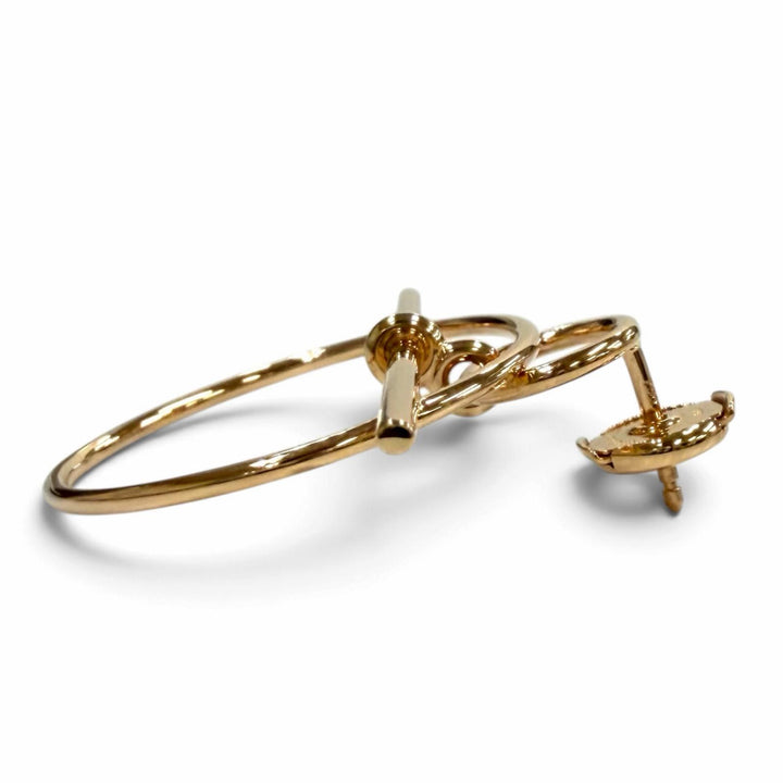 Excellent HERMES Pierce Pierce Echappé PM Pink gold AU750(PG) Women