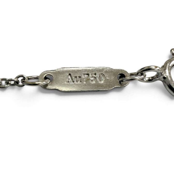 Great TIFFANY&Co. Necklace T smile small White gold AU750 Women