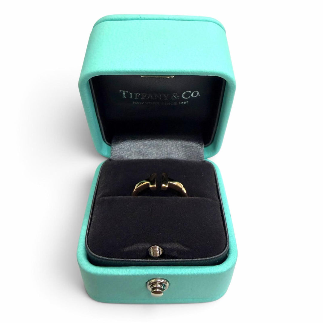 Excellent TIFFANY&Co. Ring T wire Pink gold AU750 Women