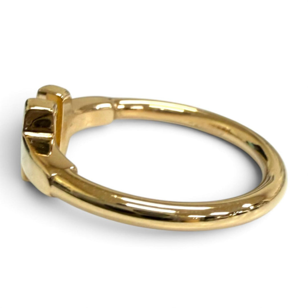 Excellent TIFFANY&Co. Ring T wire Pink gold AU750 Women