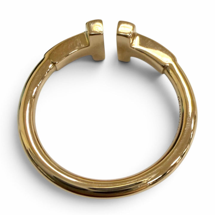Excellent TIFFANY&Co. Ring T wire Pink gold AU750 Women
