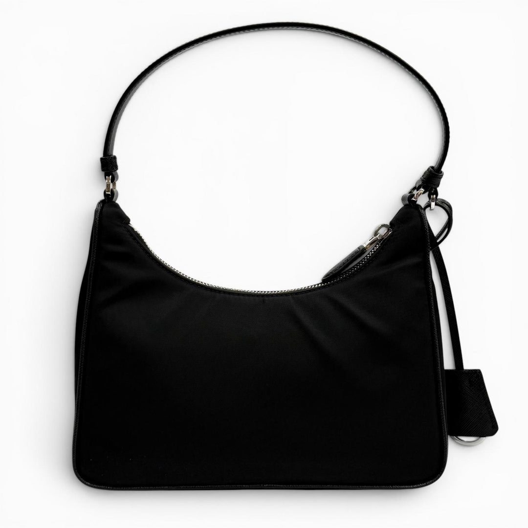 Excellent PRADA Handbag Re-Edition 2005 Re-Nylon Triangle Logo black 1N204X