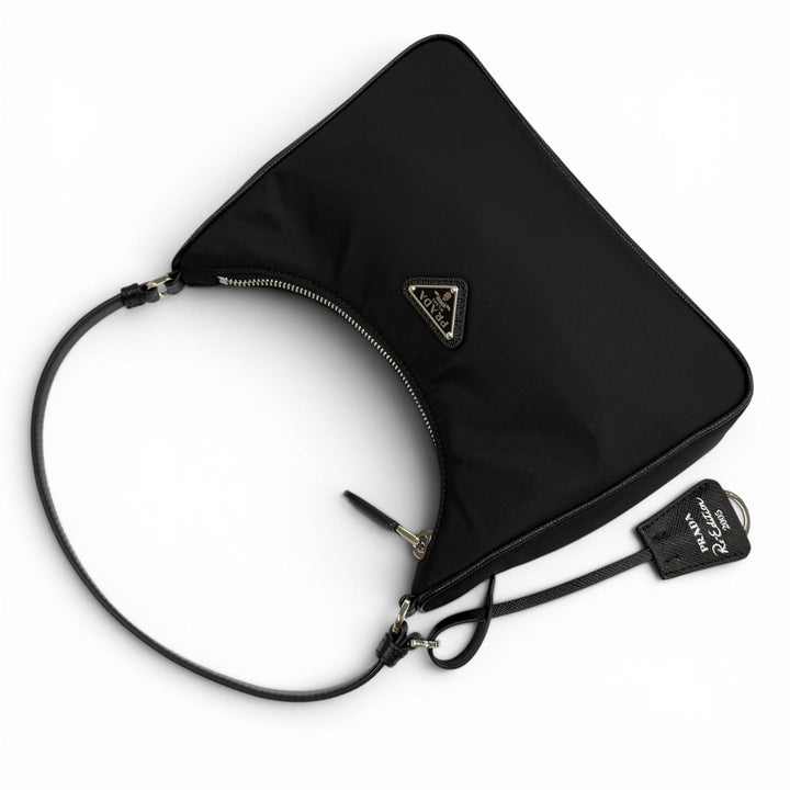 Excellent PRADA Handbag Re-Edition 2005 Re-Nylon Triangle Logo black 1N204X