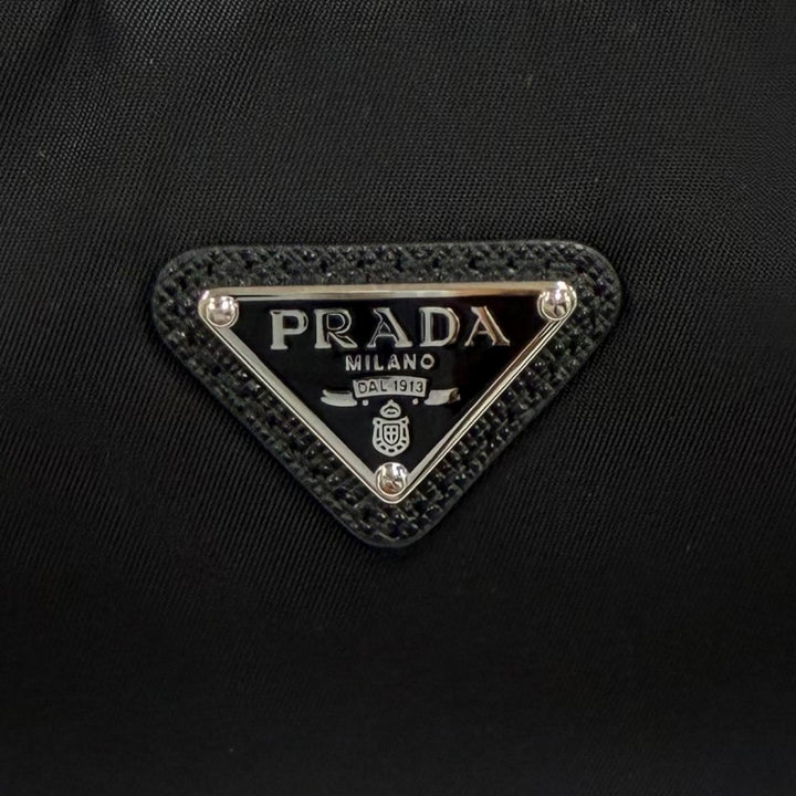Excellent PRADA Handbag Re-Edition 2005 Re-Nylon Triangle Logo black 1N204X