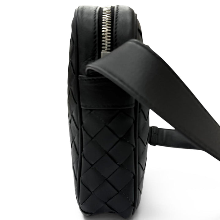 Great BOTTEGAVENETA Shoulder Bag INTRECCIATO Phone Pouch black leather
