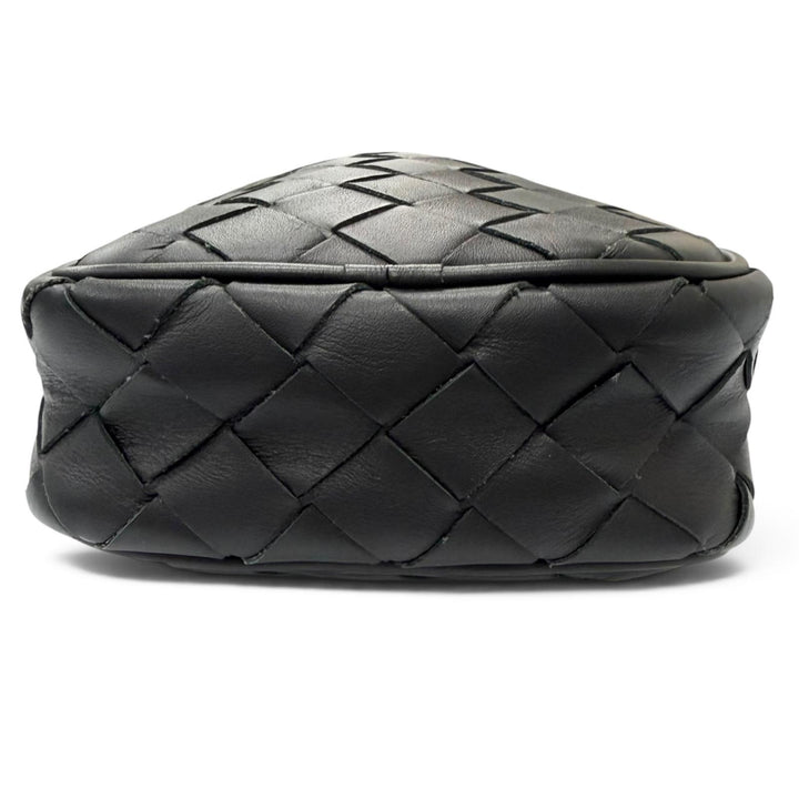 Great BOTTEGAVENETA Shoulder Bag INTRECCIATO Phone Pouch black leather