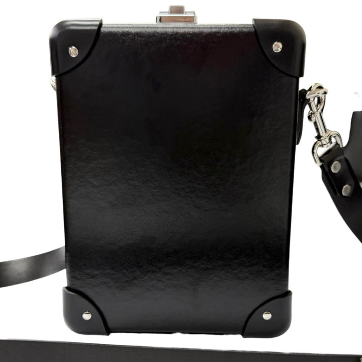Pristine GLOBE TROTTER Shoulder Bag Centenary Messenger case black vulcan fiber