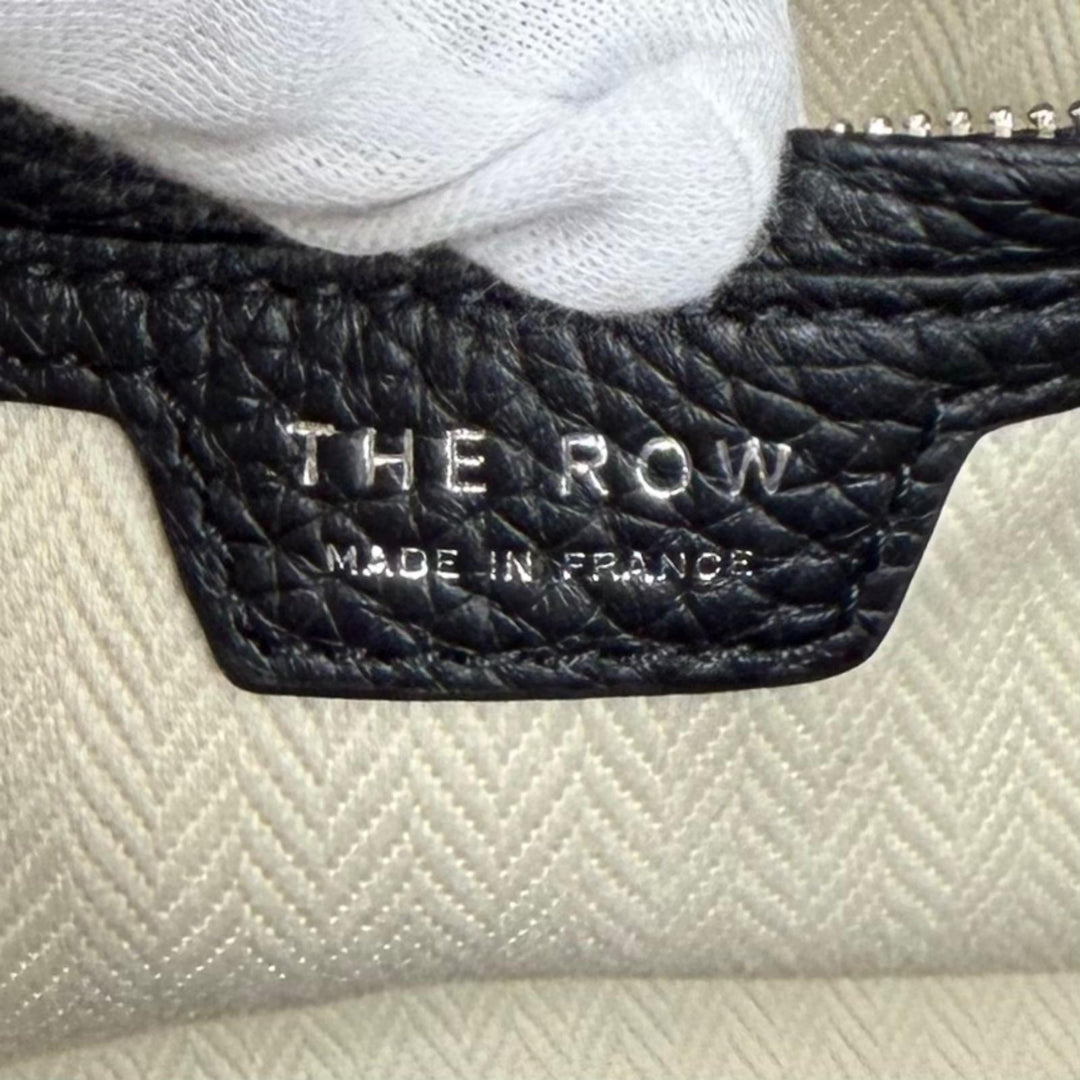 Pristine THE ROW Tote Bag Marlo 12 logo leather black Calfskin Leather W1802