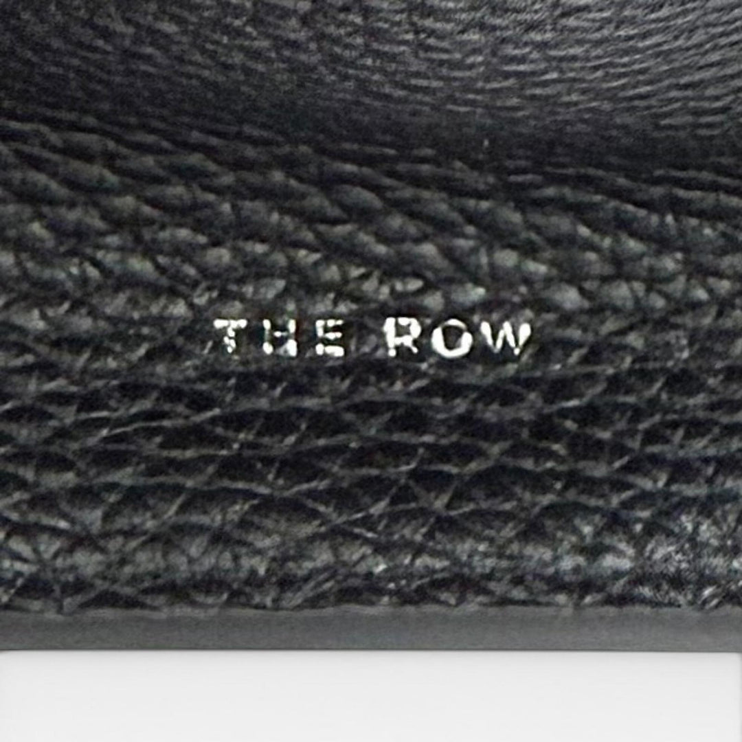 Pristine THE ROW Tote Bag Marlo 12 logo leather black Calfskin Leather W1802