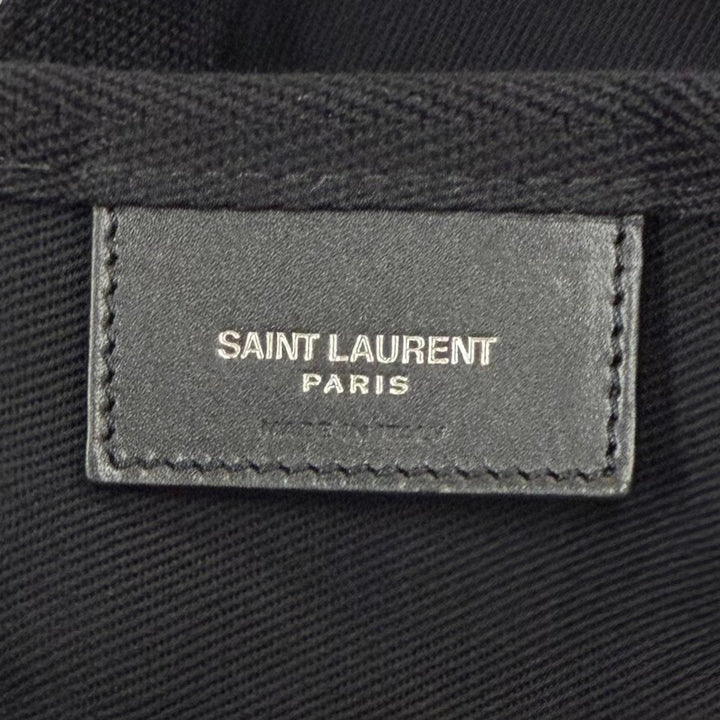 Excellent SAINT LAURENT PARIS Shoulder Bag black canvas mens 734682