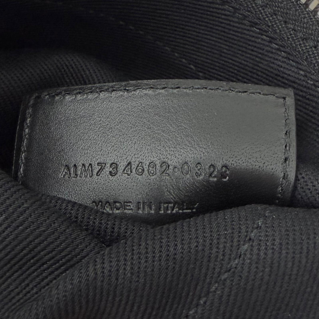 Excellent SAINT LAURENT PARIS Shoulder Bag black canvas mens 734682