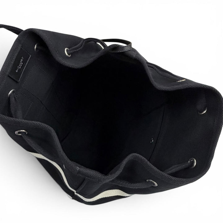 Excellent SAINT LAURENT PARIS Shoulder Bag black canvas mens 734682