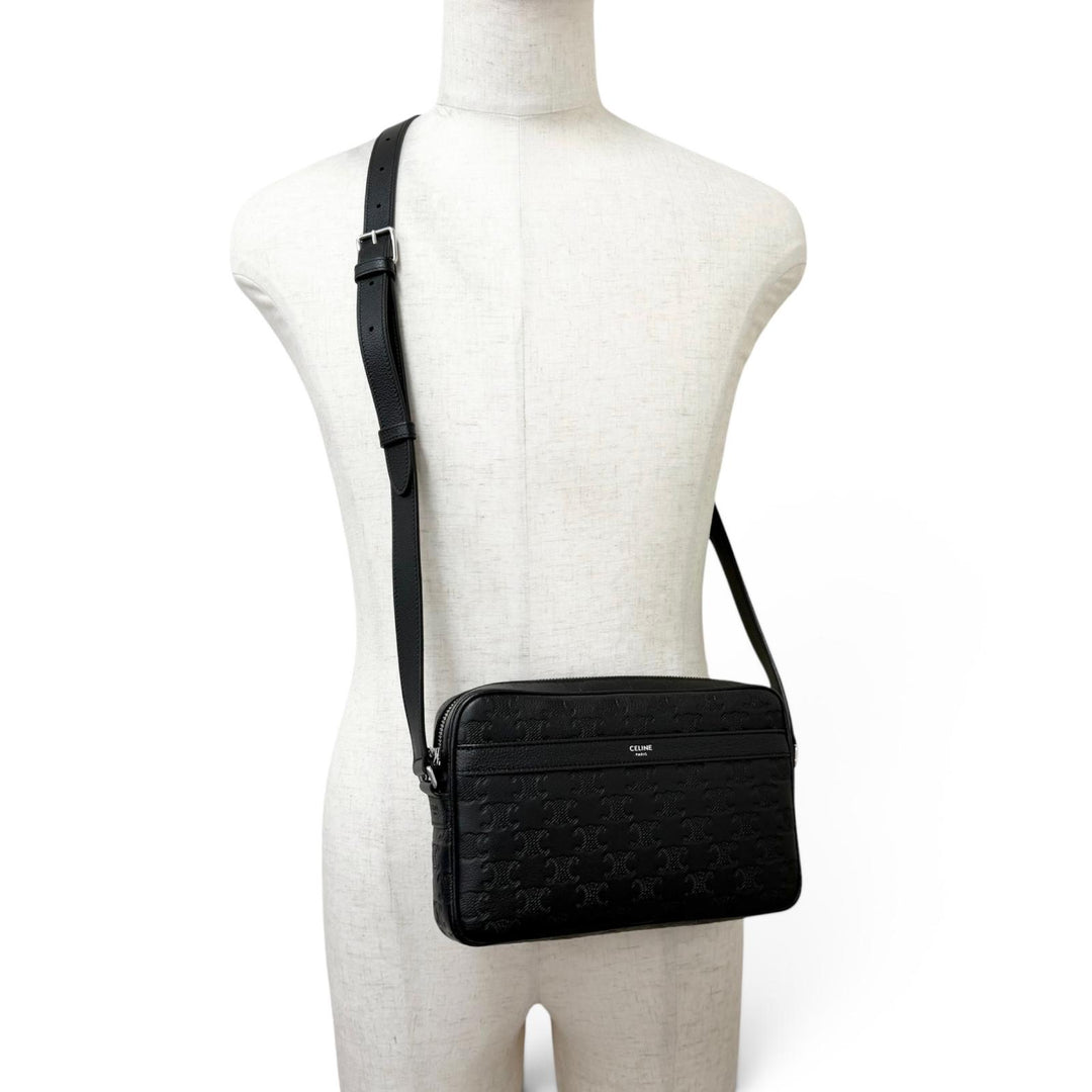 Excellent CELINE Shoulder Bag Horizontal Messenger Triomphe Medium Messenger