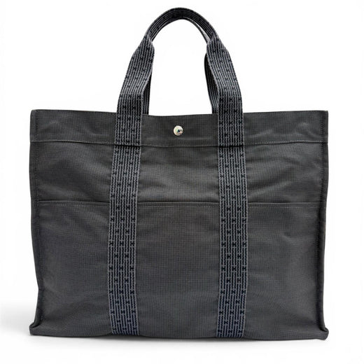 Excellent HERMES Tote Bag Her Line Tote GM gray polyamide mens