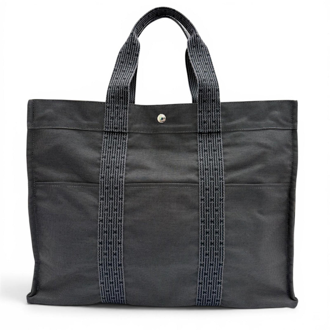 Excellent HERMES Tote Bag Her Line Tote GM gray polyamide mens