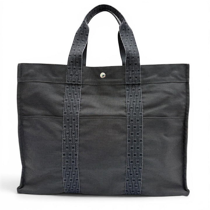 Excellent HERMES Tote Bag Her Line Tote GM gray polyamide mens