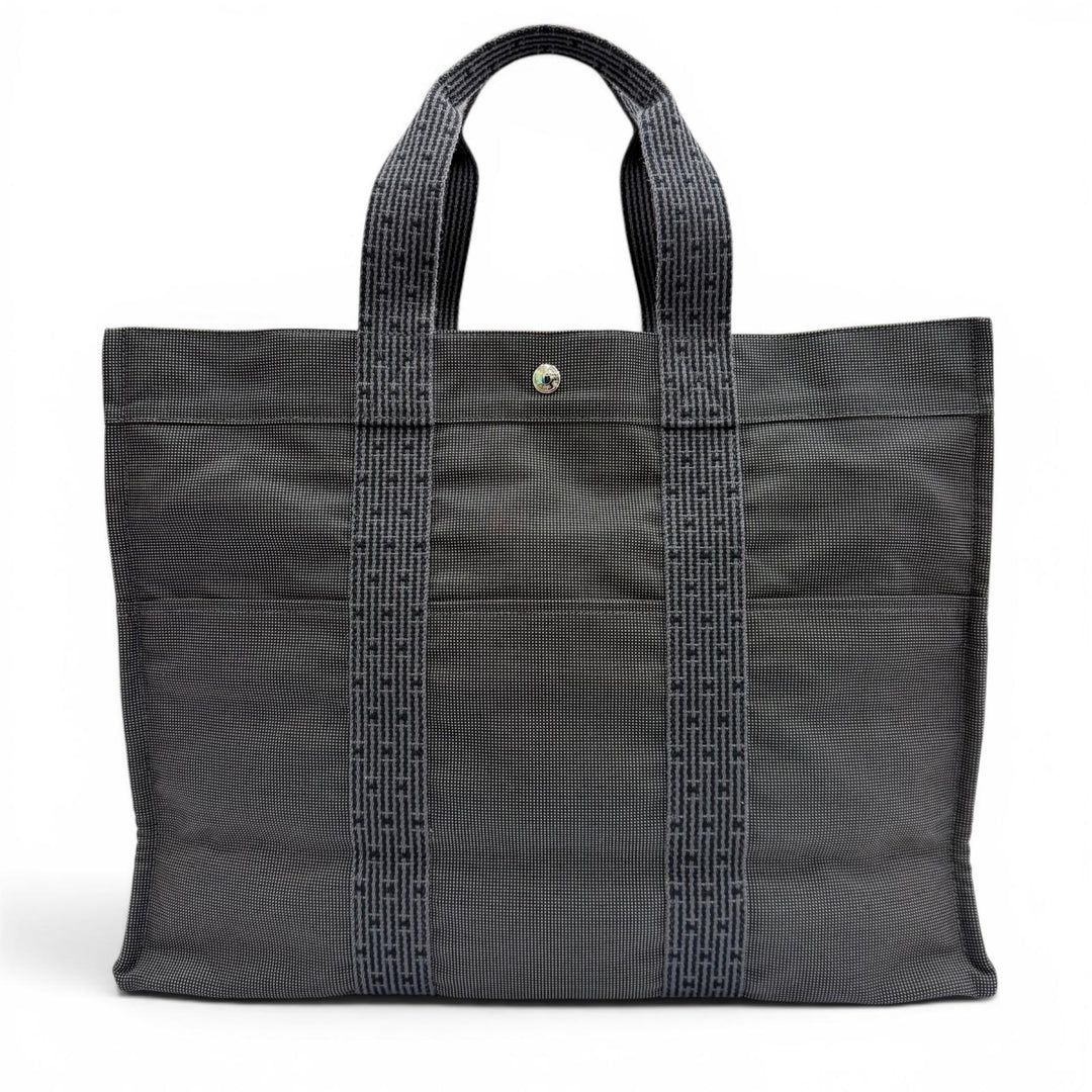 Excellent HERMES Tote Bag Her Line Tote GM gray polyamide mens