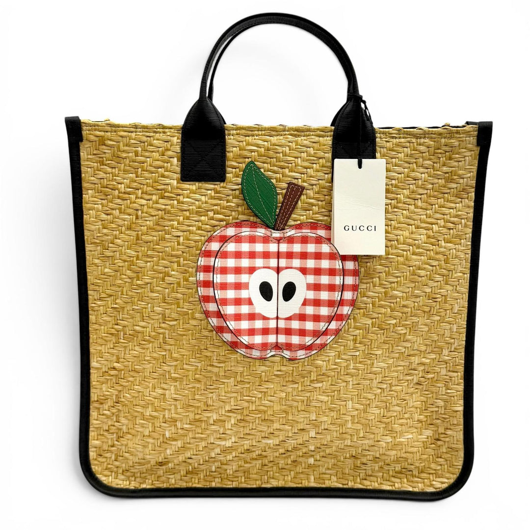 Pristine GUCCI Handbag Gucci Children's natural straw Women 648841