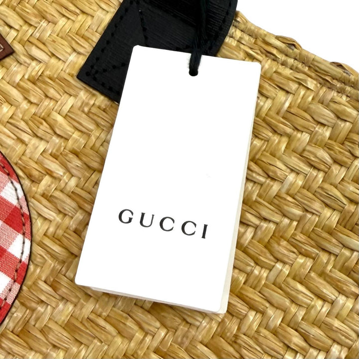 Pristine GUCCI Handbag Gucci Children's natural straw Women 648841
