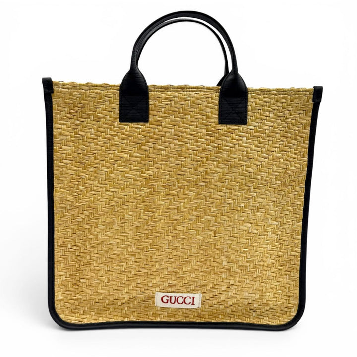 Pristine GUCCI Handbag Gucci Children's natural straw Women 648841