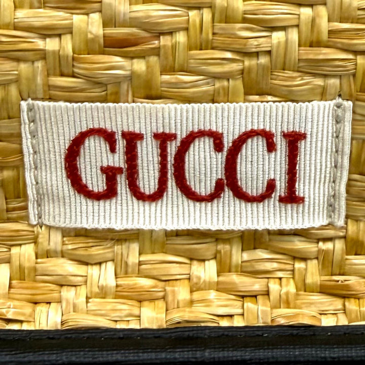 Pristine GUCCI Handbag Gucci Children's natural straw Women 648841
